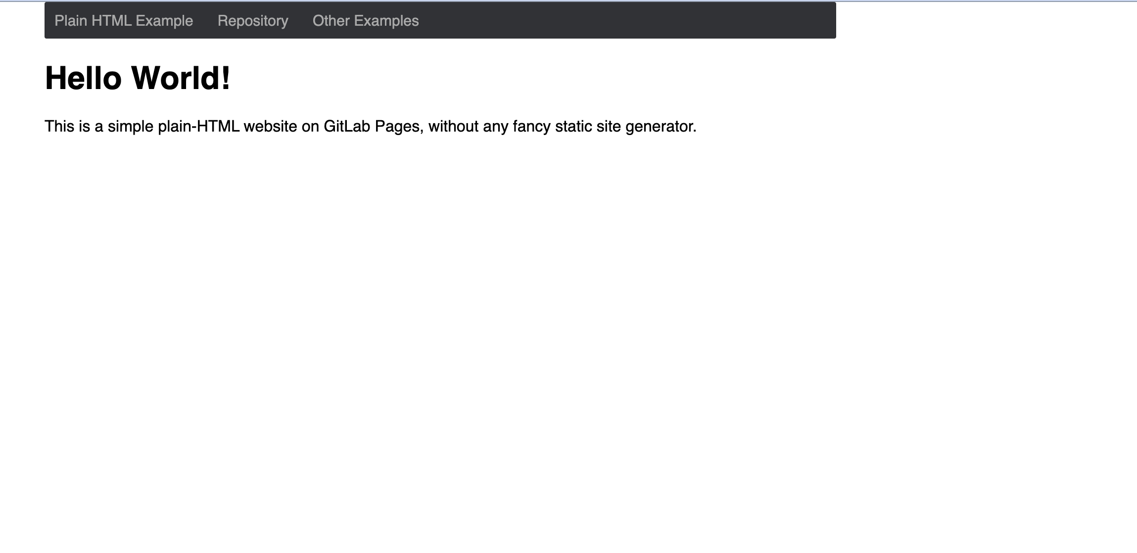 Modello HTML semplice